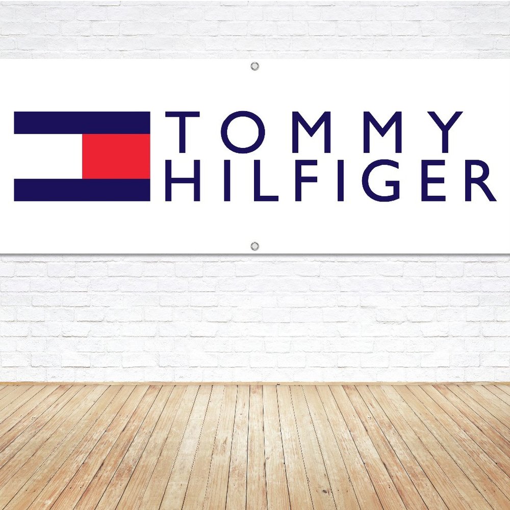 TOMMY HILFIGER Logo Vinyl Banner 6ft. Sign Apparel Store Shop Branding Signage